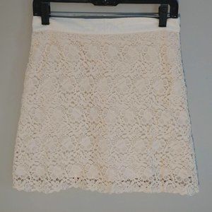 Cream Lace Skirt
